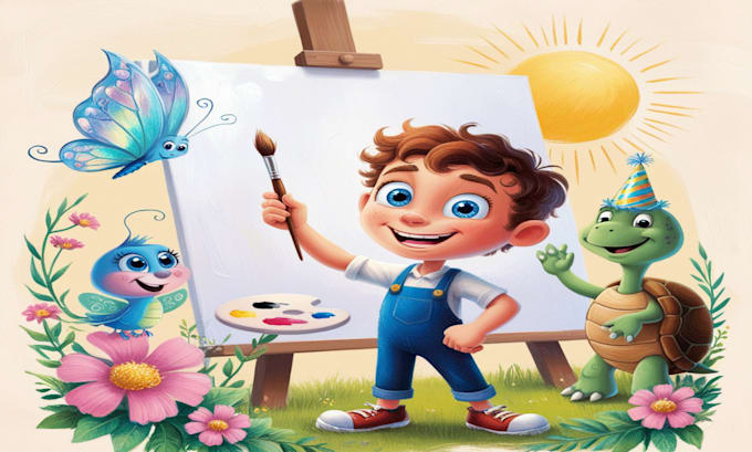 Bestseller - make children book cover illustration and kids book