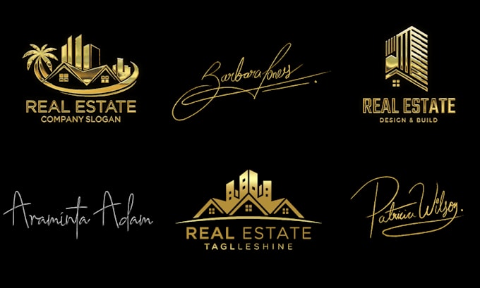 Gig Preview - Create gold, chrome, minimalist and real estate logo