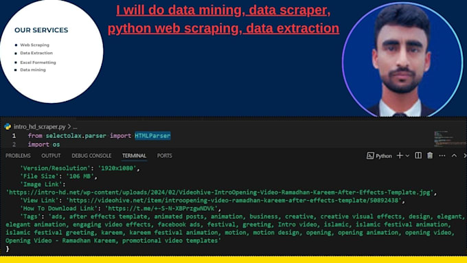 Bestseller - build a python web scraper for data extraction from websites