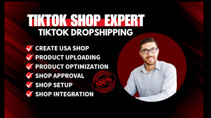 Gig Preview - Setup tiktok shop, tiktok ads manager for shopify dropshipping marketing