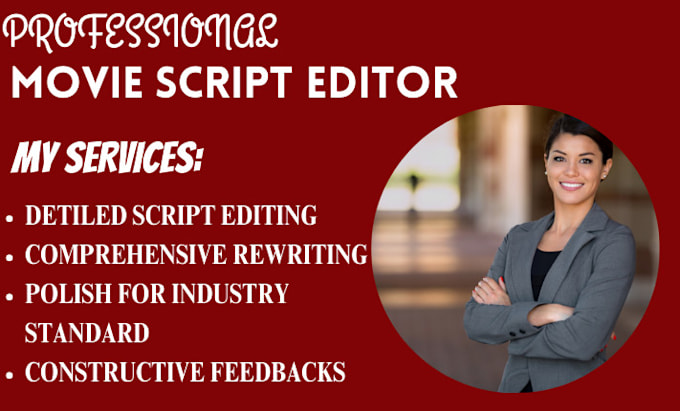 Gig Preview - Do movie script editing, polishing and rewrite your screenplay