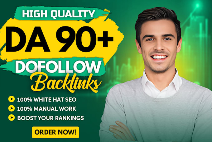 Gig Preview - Make high da 90 white hat mix dofollow and nofollow SEO backlinks google ranking