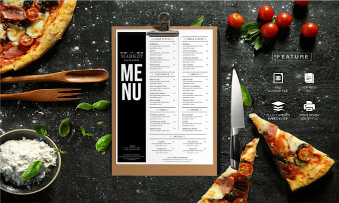 Gig Preview - Design beautiful and creative food menu and restaurant flyer and digital menu