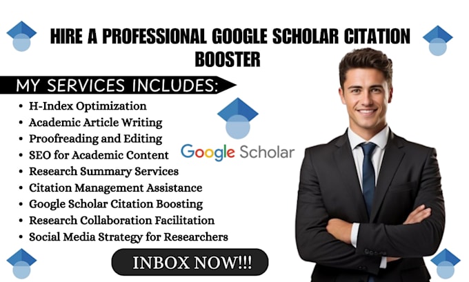 Gig Preview - Increase and backdate google scholar citation, h index in peer reviewed journal