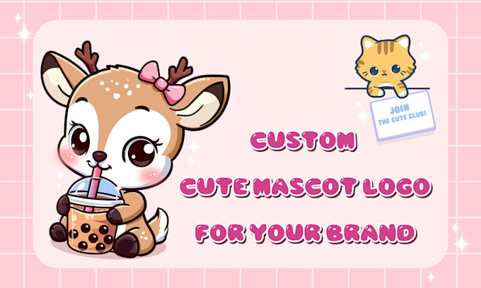 Gig Preview - Custom cute chibi mascot for your brand unique and adorable