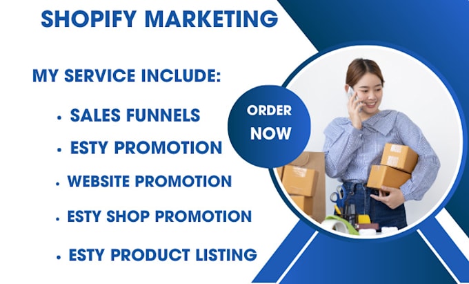 Gig Preview - Do shopify marketing, esty promotion, website promotion to boost shopify sales