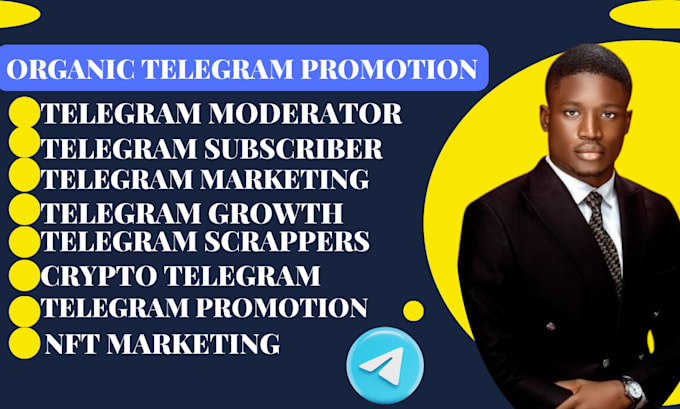 Gig Preview - Crypto telegram promotion,telegram subscriber,crypto telegram marketing