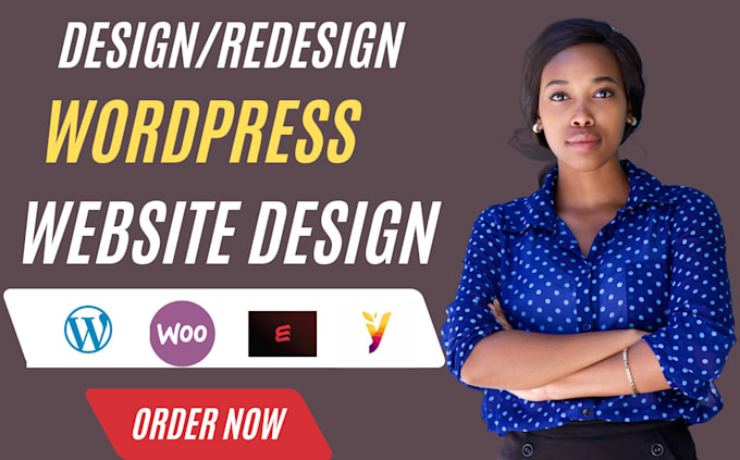 Gig Preview - Do wordpress website, custom wordpress website design, redesign, develop