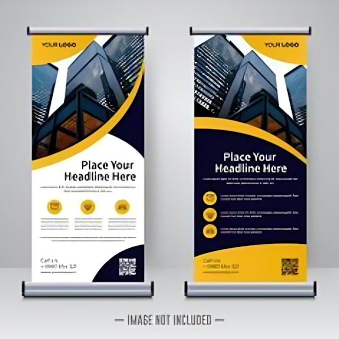 Gig Preview - Design custom roll up, retractable, pull up banners for events, shops, and ads