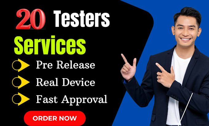 Gig Preview - Provide real 20 testers or 12 testers services for your android app