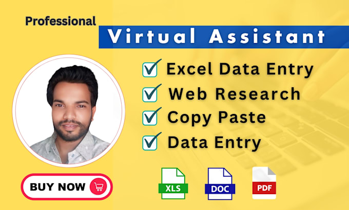 Bestseller - be your virtual assistant for excel data entry, web research and copy paste