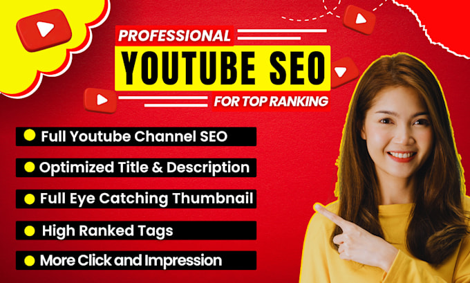 Gig Preview - Do professional youtube SEO to get top rankings and organic growth