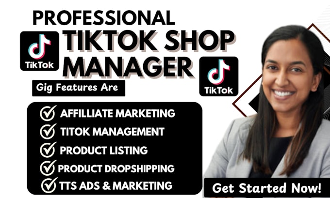 Bestseller - setup manage tik tok shop dropshipping tiktok ads tiktok listing integrate shop