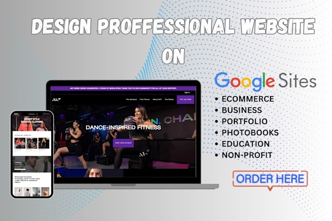 Gig Preview - Design modern website landing page with SEO on google site hostinger bluehost