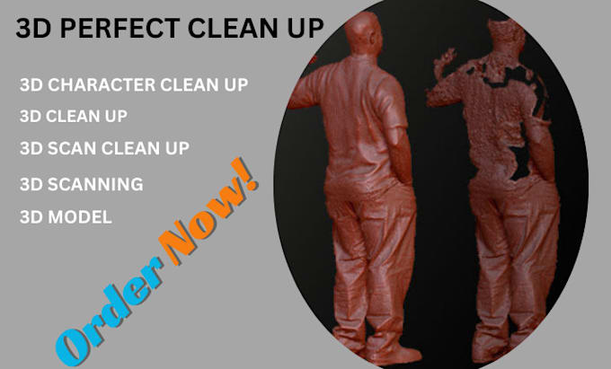 Gig Preview - Do perfect 3d scan clean up, 3d redesign photogrammetry and motion capture