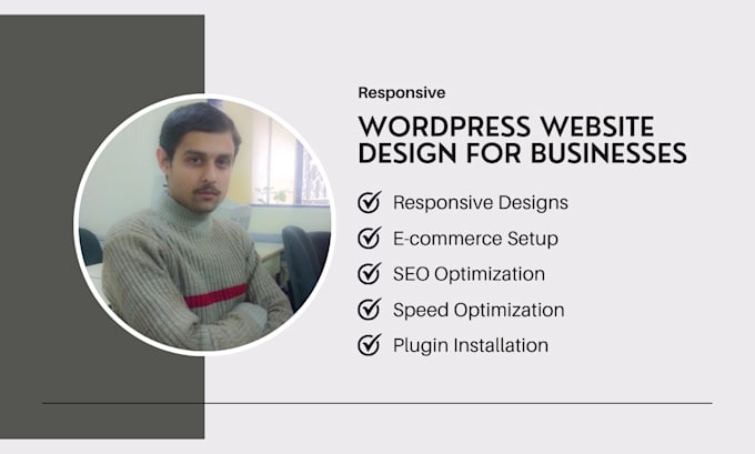 Gig Preview - Build responsive wordpress website design for businesses