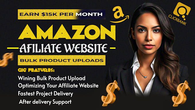 Gig Preview - Do product bulk uploads for your amazon or clickbank affiliate website