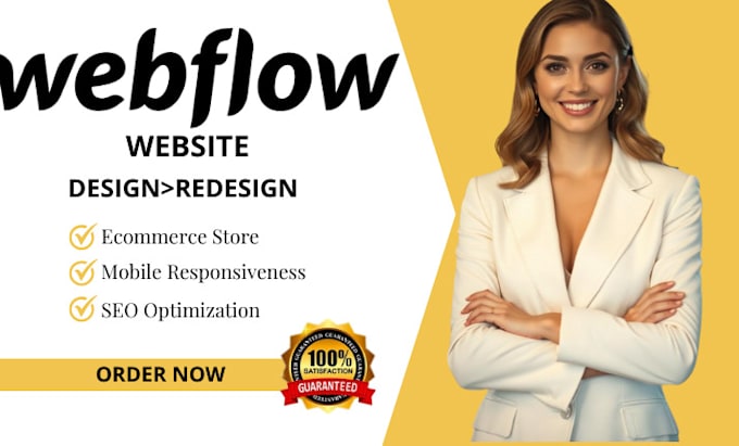 Gig Preview - Design and redesign your webflow website design