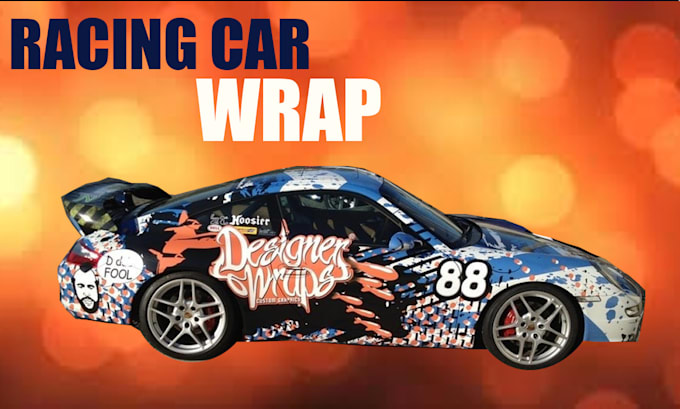 Gig Preview - Create professional racing car wrap design, truck wrap, bus wrap, truck wrap