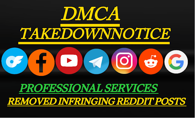 Gig Preview - Send dmca takedown notice on google,instagram,fb,reddit,tiktok,onlyfans,shopify