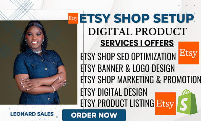 Gig Preview - Do etsy digital product design etsy shop seo etsy promotion etsy digital planner