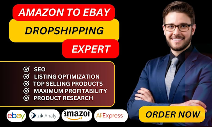 Gig Preview - Do amazon to ebay dropshipping top listings with SEO