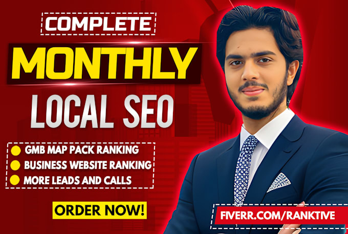 Gig Preview - Provide monthly local SEO service for business website and gmb ranking