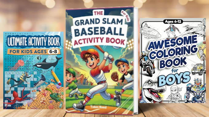 Gig Preview - Do kids activity book children worksheets low content coloring book kid workbook