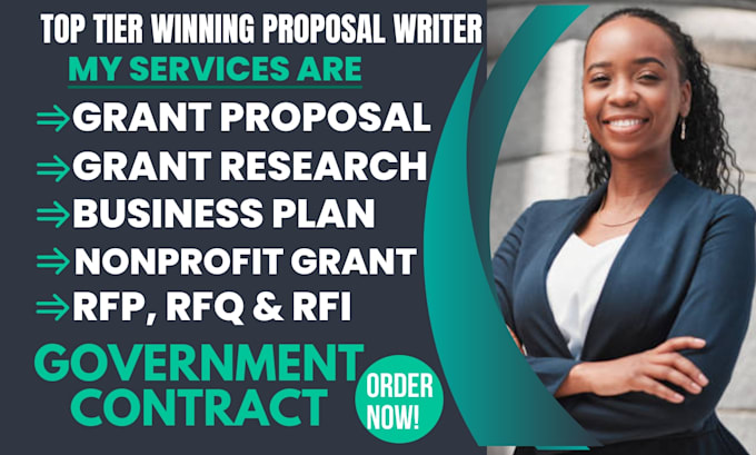 Gig Preview - Write bid proposal government contract tender 501c3 non profit grant rfp writing