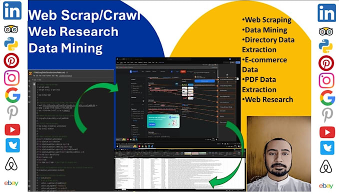 Gig Preview - Do python web scraping, data cleaning, data mining