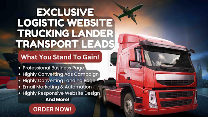 Gig Preview - Logistics leads transport leads cargo leads via logistic transport cargo website