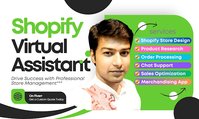 Gig Preview - Be your shopify virtual assistant, ecommerce store manager