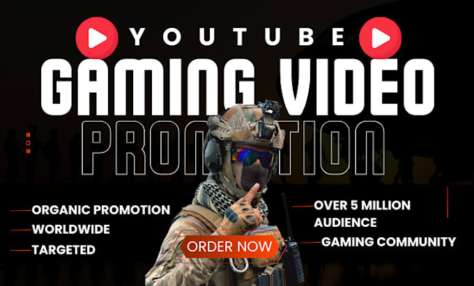 Gig Preview - Superfast organic youtube gaming video promotion for channel growth