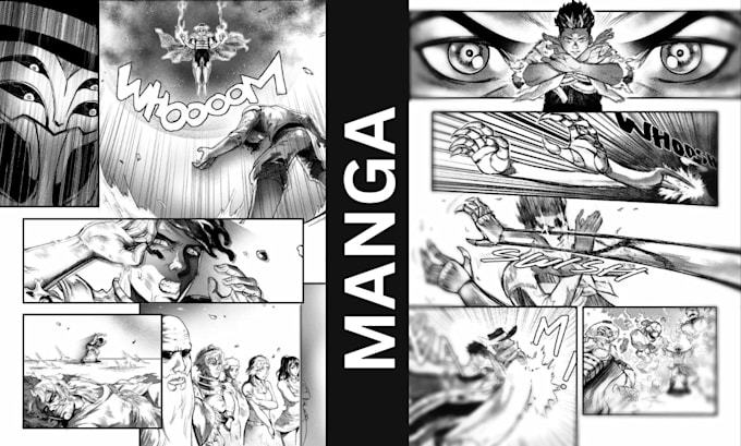 Gig Preview - Draw anime manga panel comic strip manga storyboard manga page, comic book art