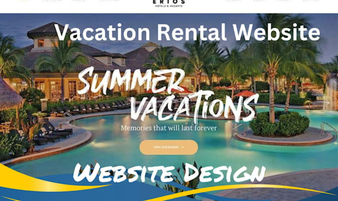 Gig Preview - Design vacation website vacation rental website airbnb travel website vacation