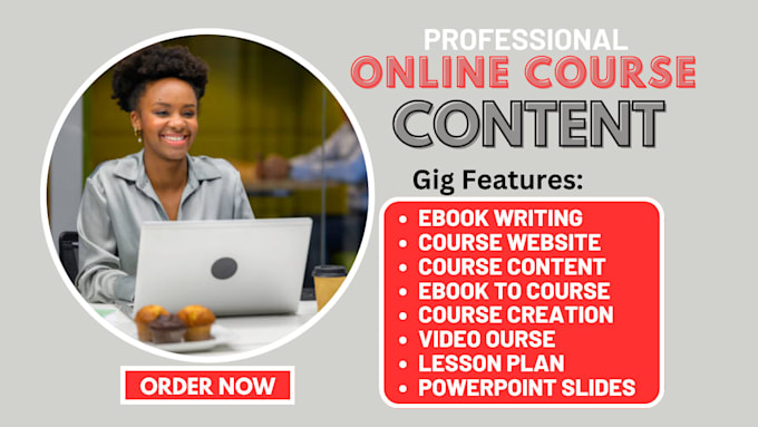 Gig Preview - Create online course content, life coaching kajabi training course, course slide