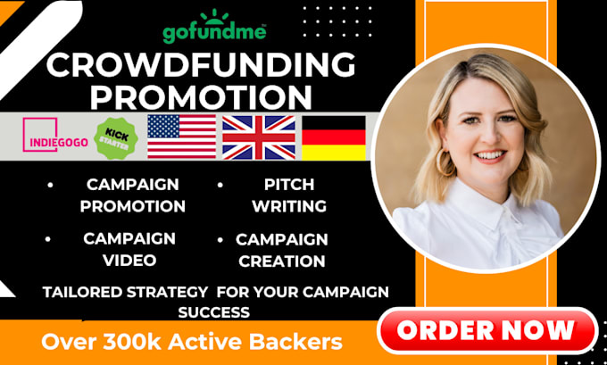 Bestseller - create promote crowdfunding gofundme kickstarter  indiegogo fundraising campaign