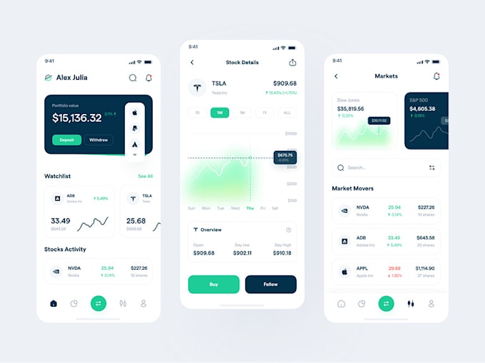 Gig Preview - Build stock trading app, trading app, crypto trading app, and website