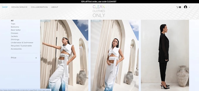 Gig Preview - Design a modern fashion website for clothing brands in wix studio