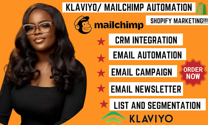 Gig Preview - Setup klaviyo, mailchimp flows, klaviyo email marketing automation for shopify