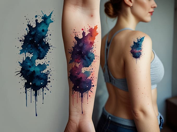 Gig Preview - Design a amazing watercolor tattoo for you