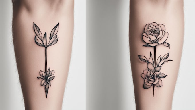 Bestseller - draw a custom minimalist cute tattoo in my style