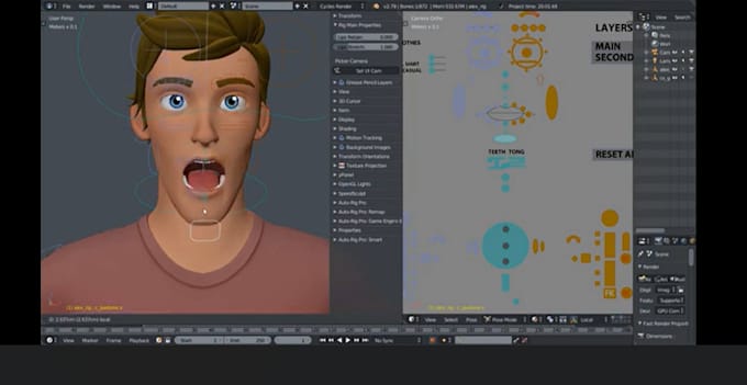 Gig Preview - Fix 3d model,3d rigging,iclone rig,mocap,face expresses,rokoko rig,3d animation