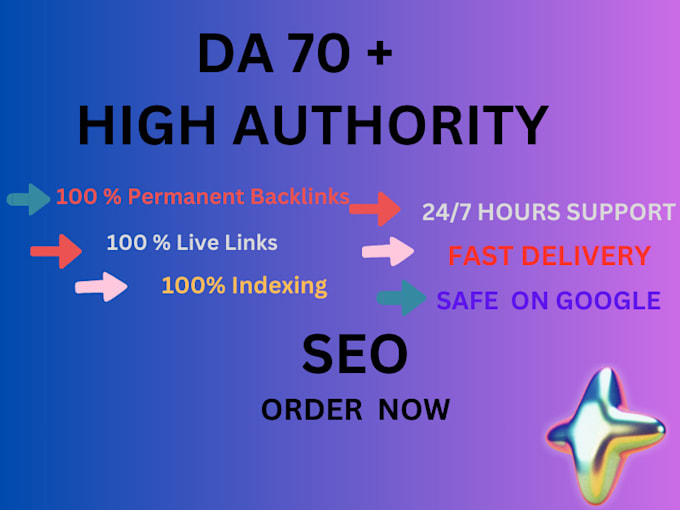 Gig Preview - High da SEO backlinks 20 from da 70 link building