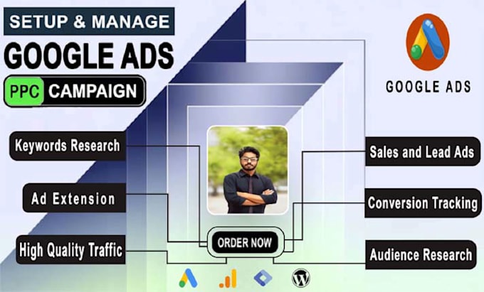 Gig Preview - Setup your google ads campaigns to build your lead and sales