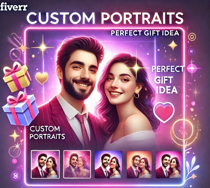 Gig Preview - Create stunning custom digital portraits for personalized artwork