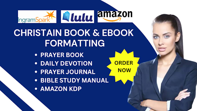 Bestseller - write, design, format christian ebook, prayer journal, daily devotion amazon KDP