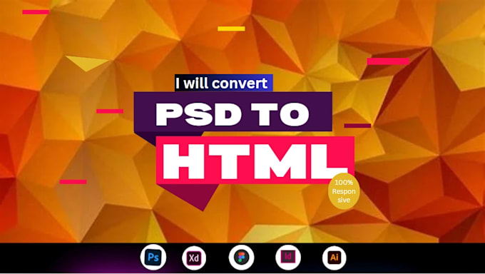 Gig Preview - Do psd to html xd to html figma to html figma to react, files conversion