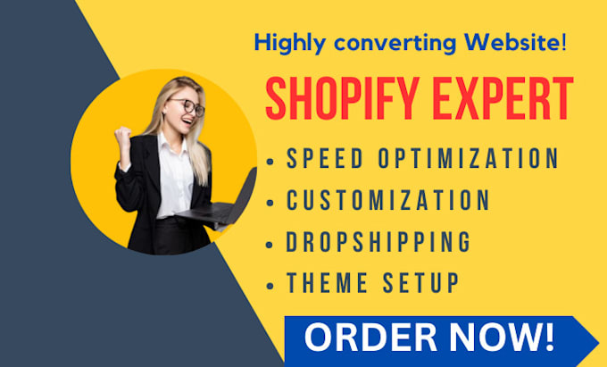 Gig Preview - Design, professional shopify store setup, SEO optimization, shopify websites