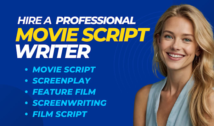 Gig Preview - Write your screenplay, tv series, movie script, movie recap, feature film script